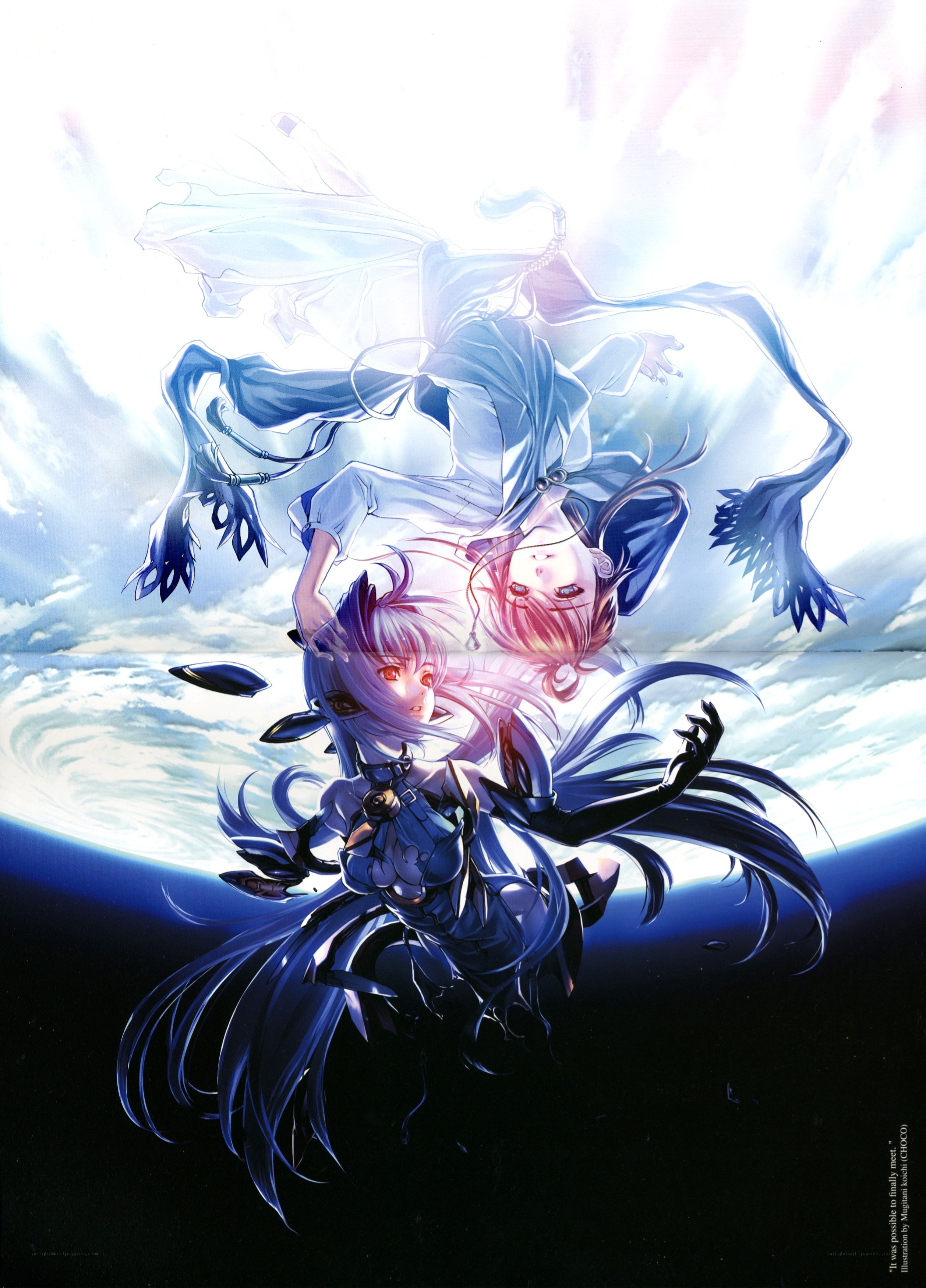 anime characters in space