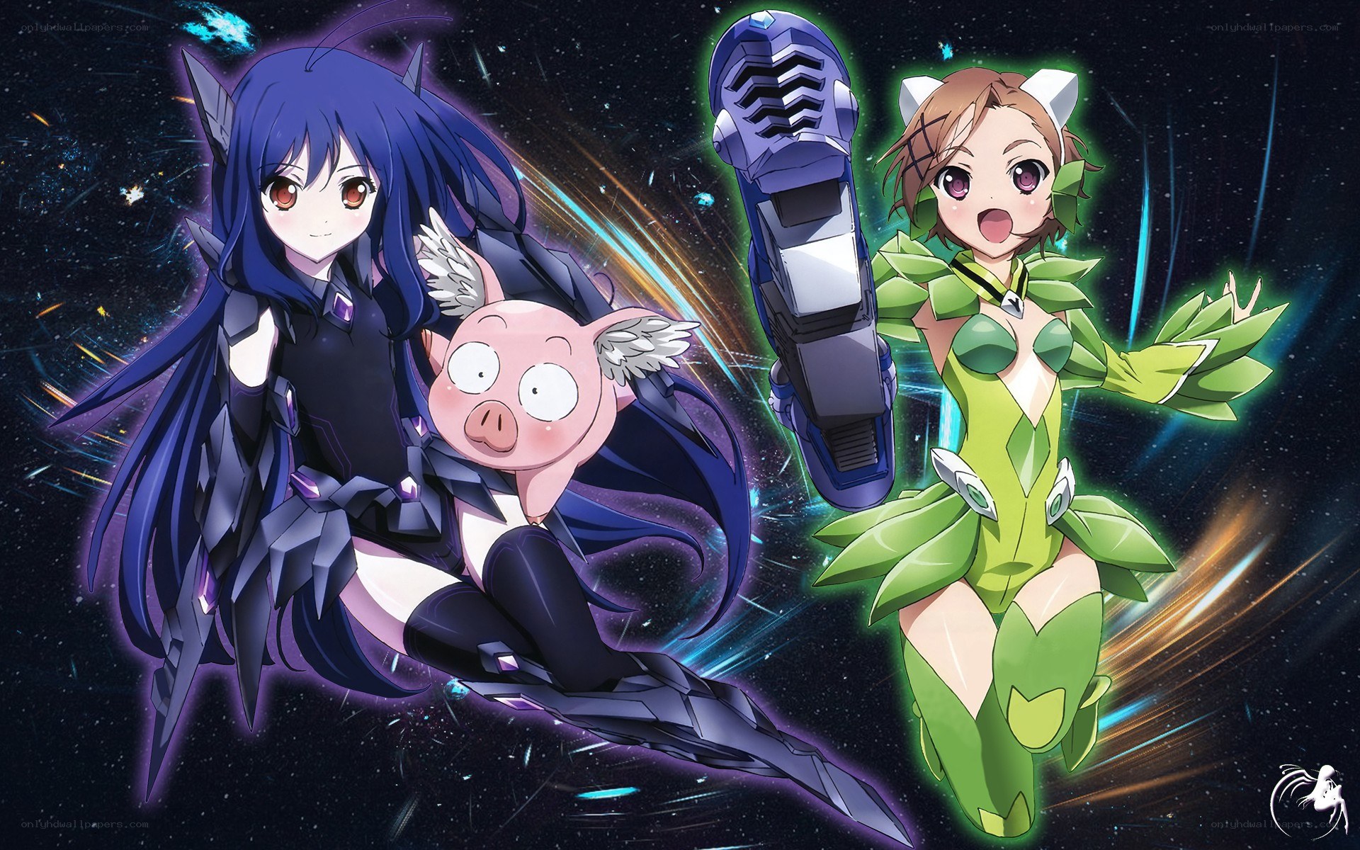 Anime characters in space