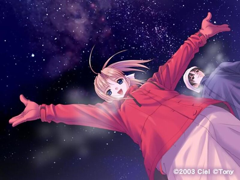 Anime characters in space