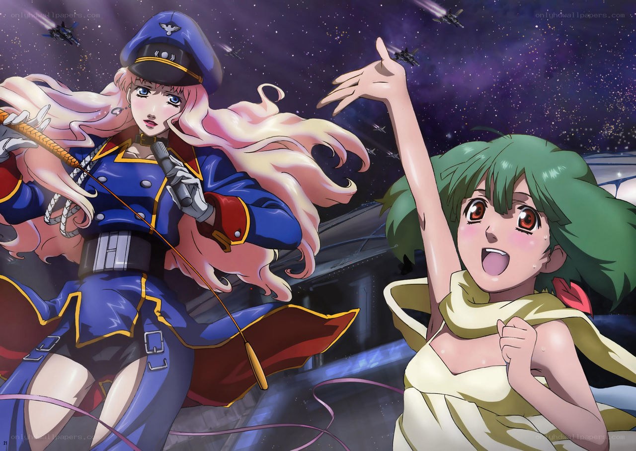 Anime characters in space battle