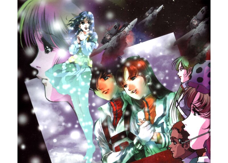 anime characters in space battle