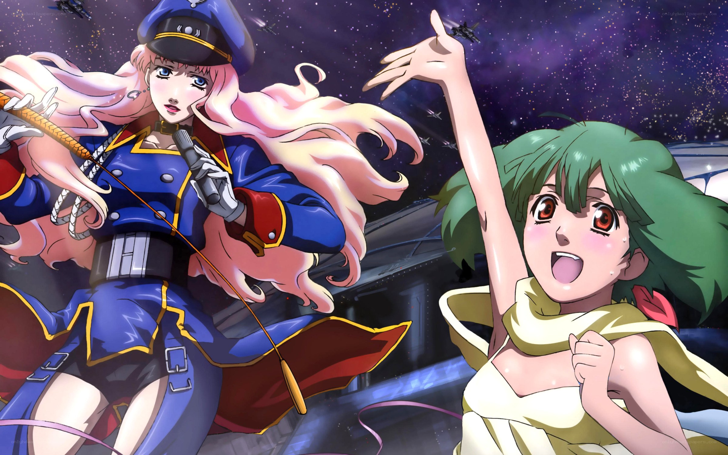 anime characters in space battle