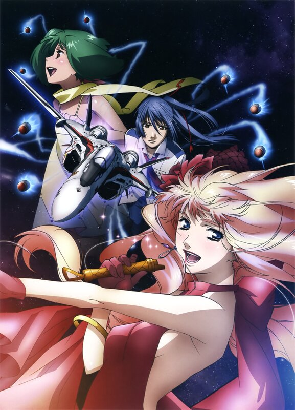 anime characters in space battle