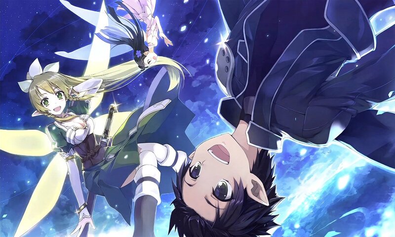 Anime Characters in Space — Blue, Dramatic, Night, Magic