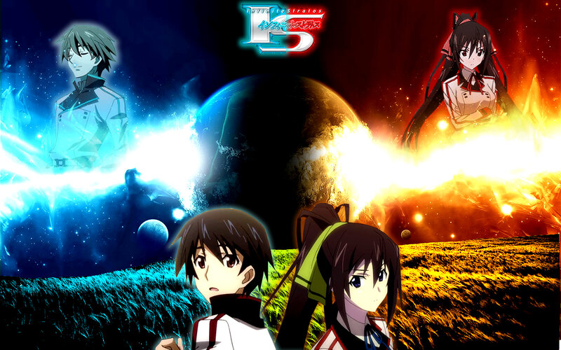 Anime Characters in Space — Blue, Dramatic
