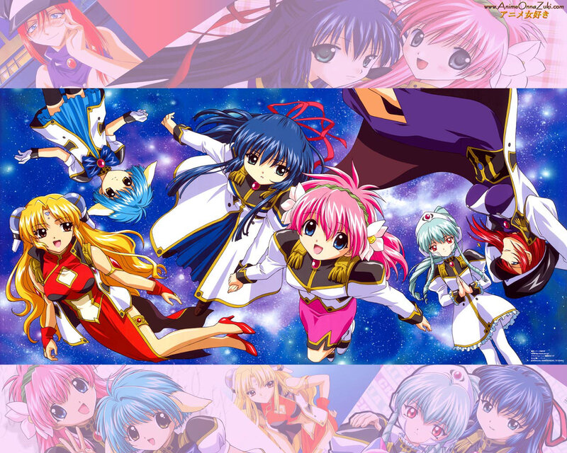 Anime Characters in Space — Blue, Dynamic