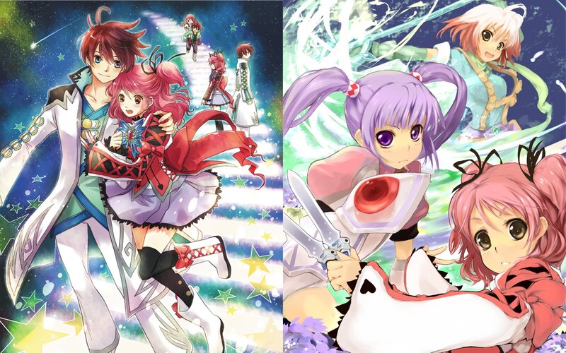 Anime Characters in Space — Purple, Dramatic, Night, Stars