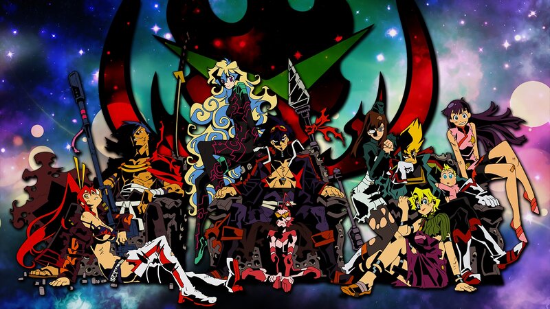 Anime Characters in Space — Purple, Dramatic, Night, Weapons