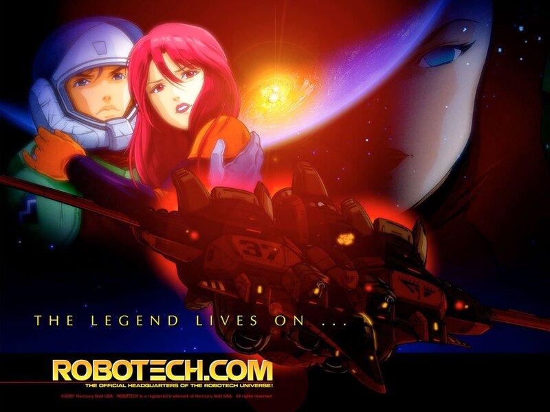 Anime Characters in Space — Red, Dramatic, Night