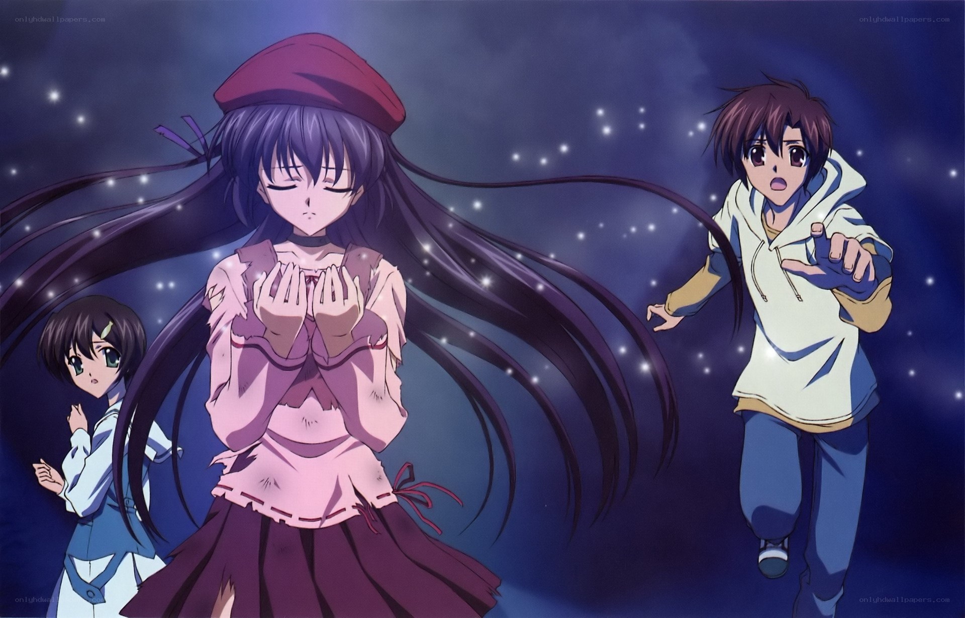 anime characters in starry night