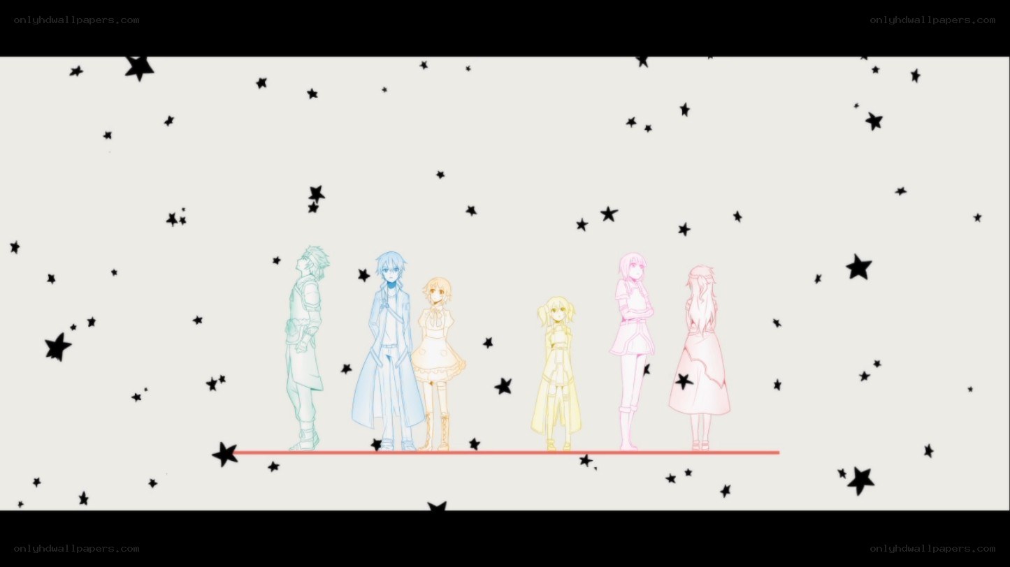 anime characters in starry sky