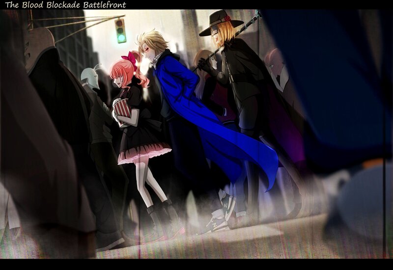 Anime Characters in Street — Blue