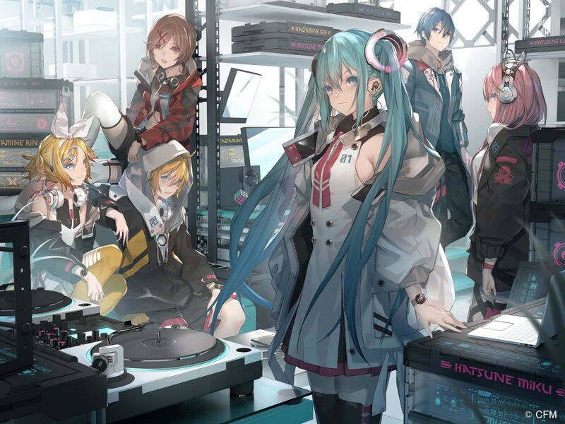 Anime Characters in Studio — Blue