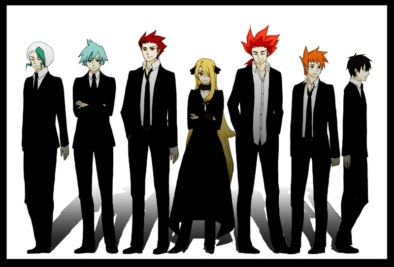 anime characters in suits
