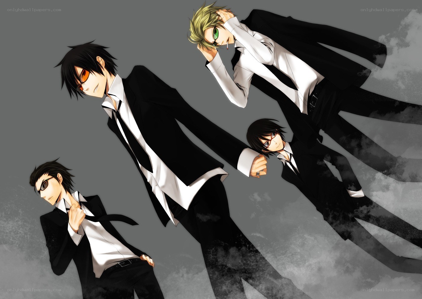 anime characters in suits