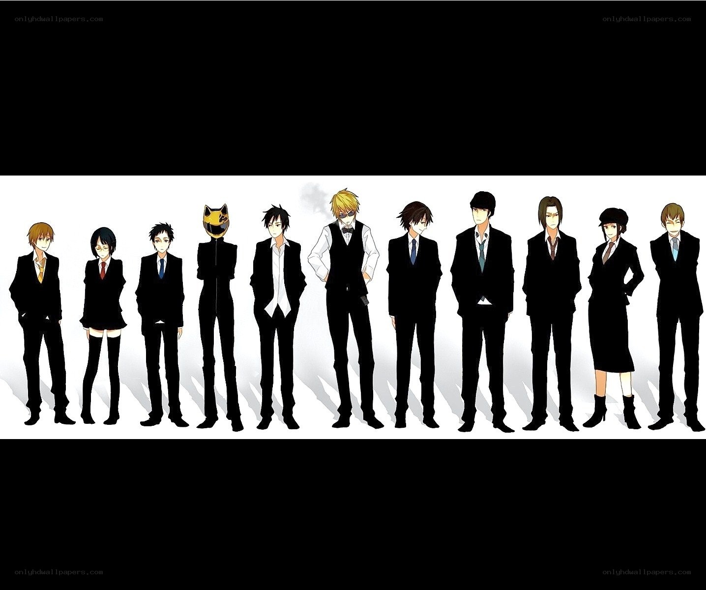 anime characters in suits