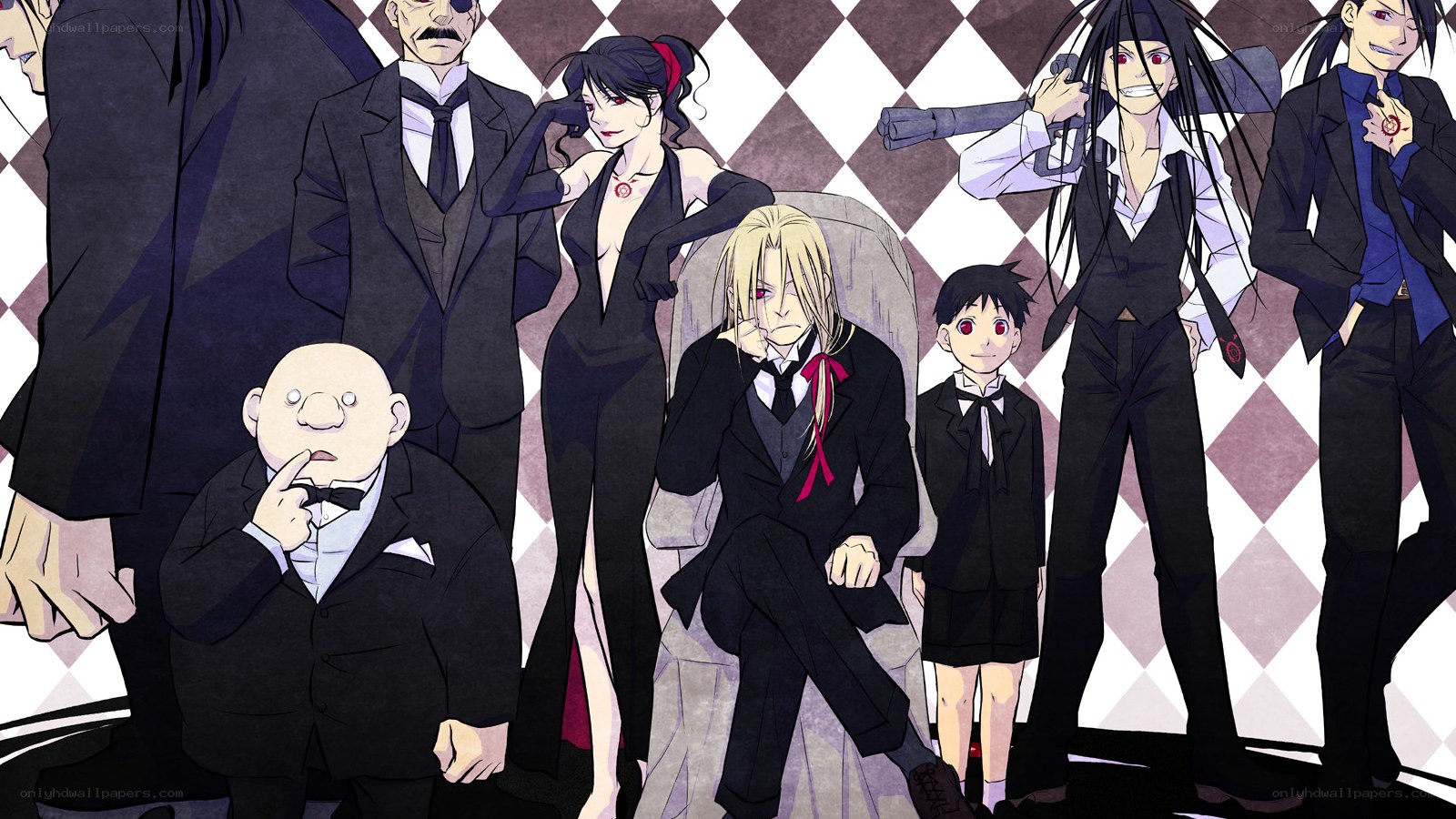 anime characters in suits