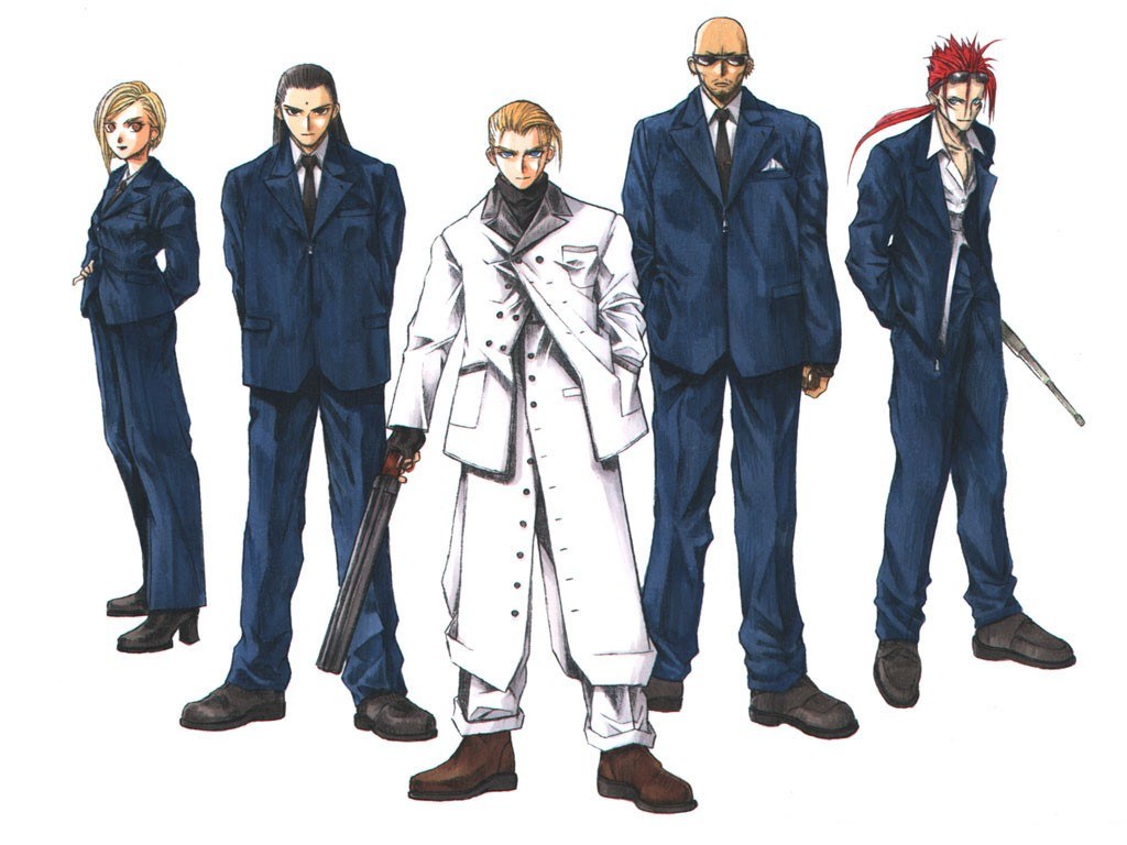anime characters in suits