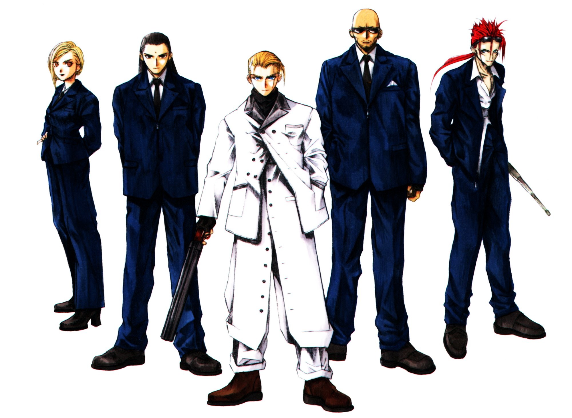 anime characters in suits