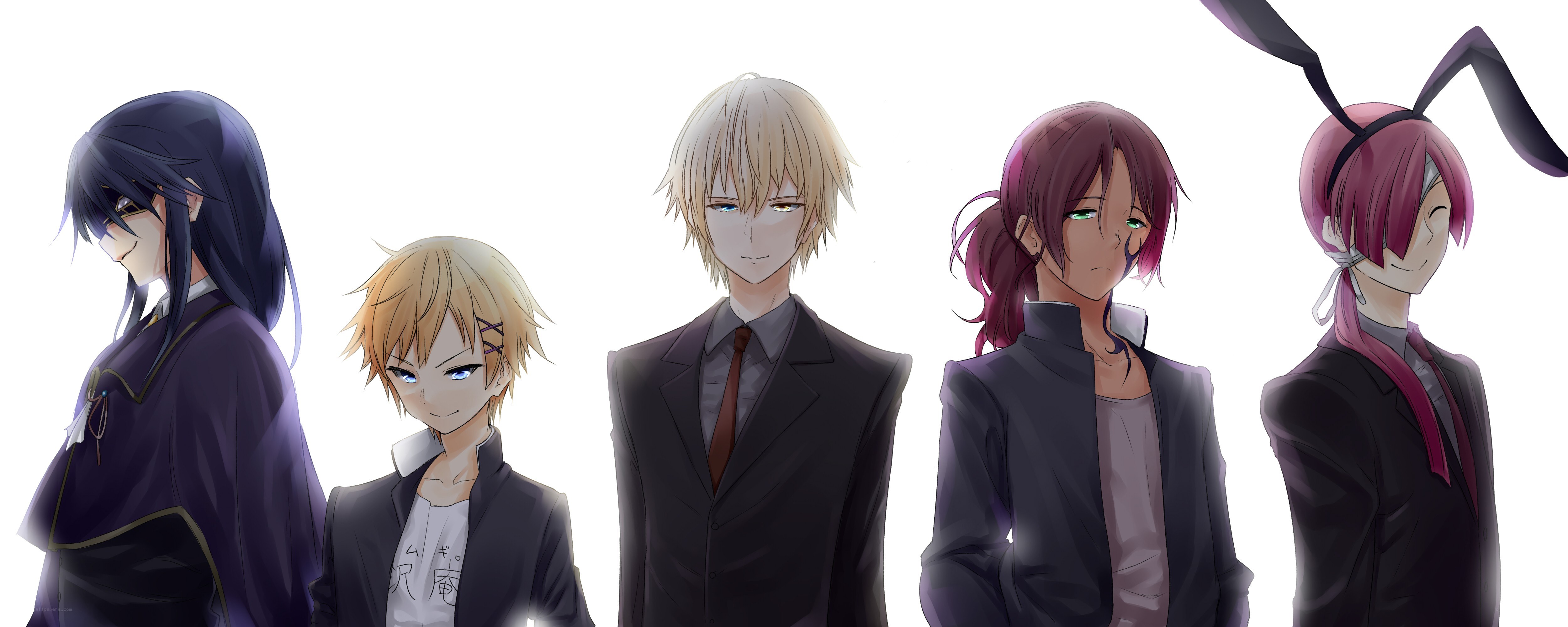 anime characters in suits