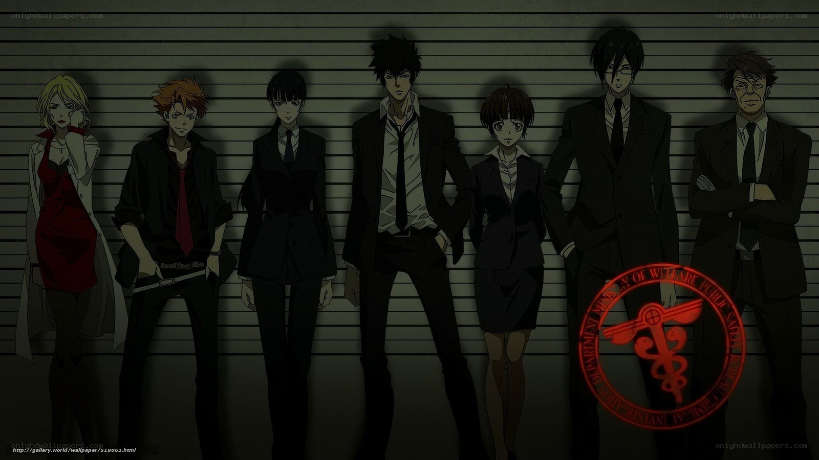 Anime characters in suits