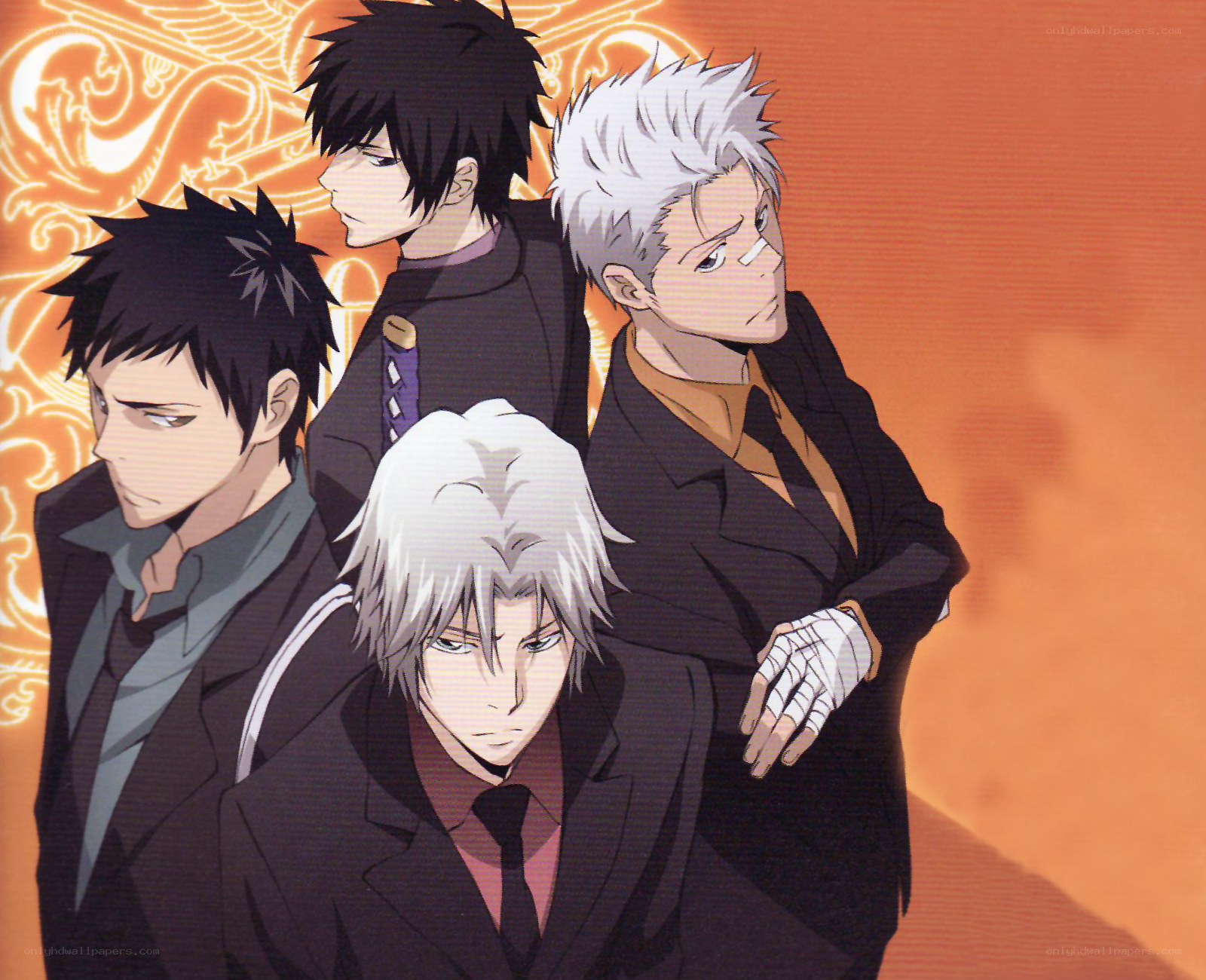 anime characters in suits