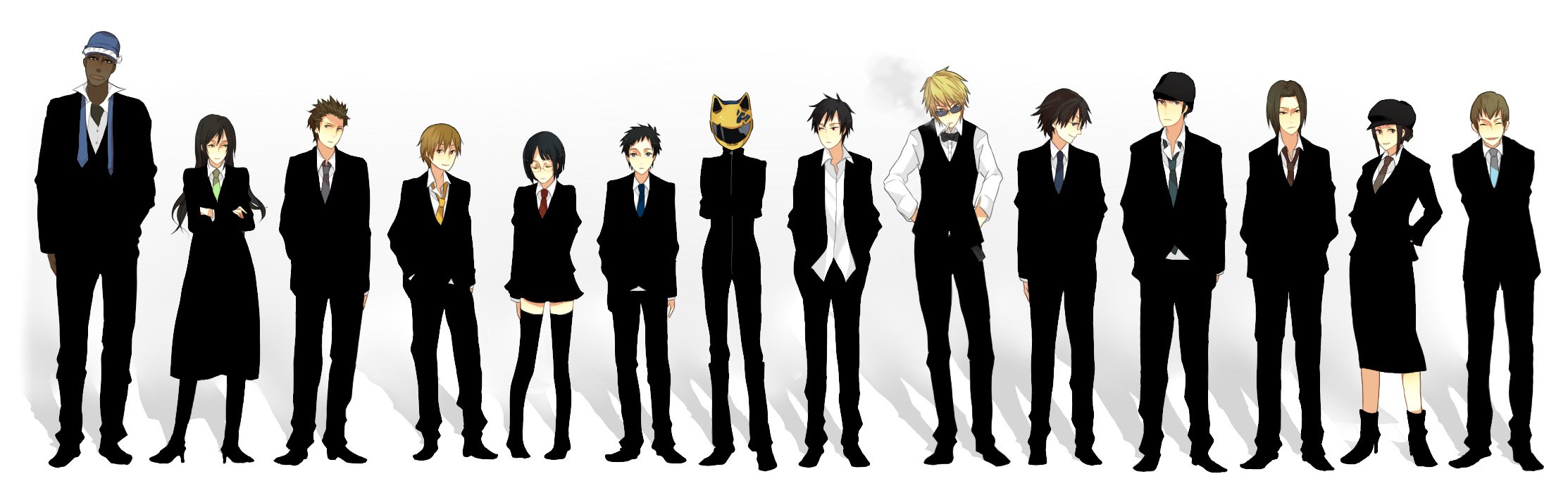 anime characters in suits