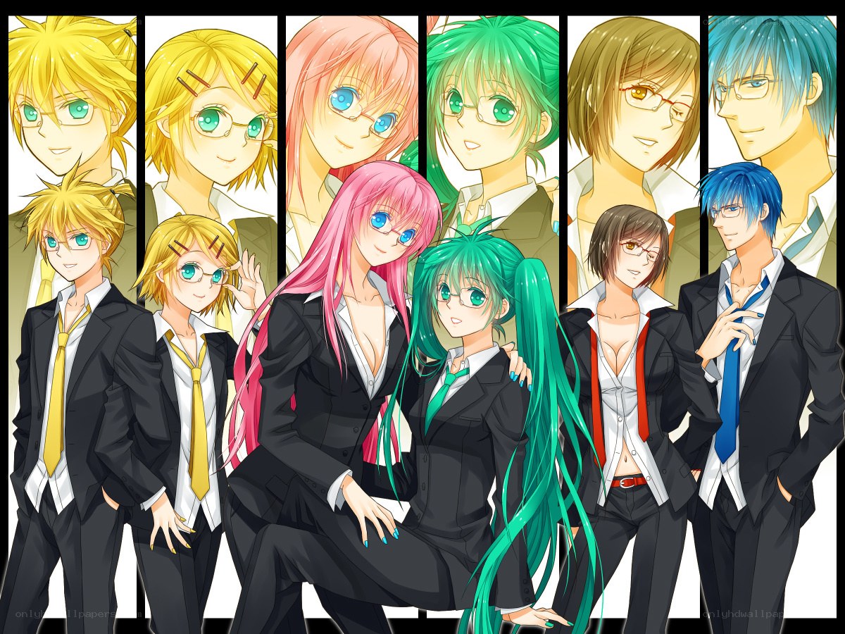 anime characters in suits