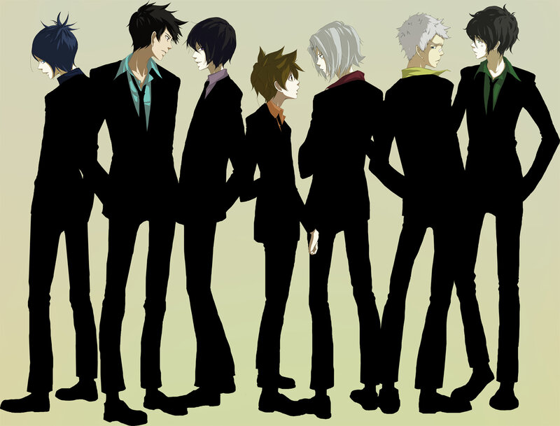 anime characters in suits