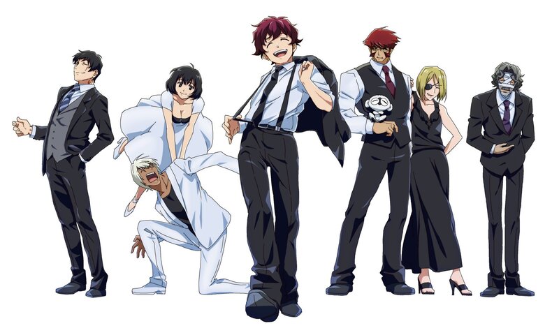 Anime Characters in Suits — Black, Comical