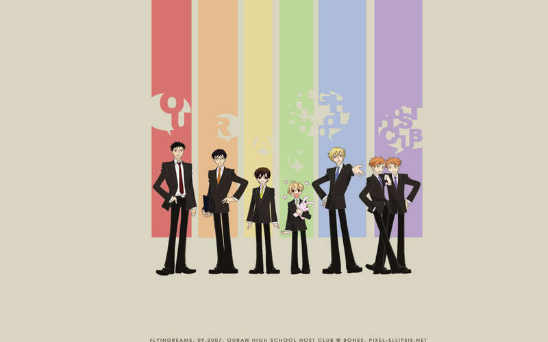 Anime Characters in Suits — Black, Playful