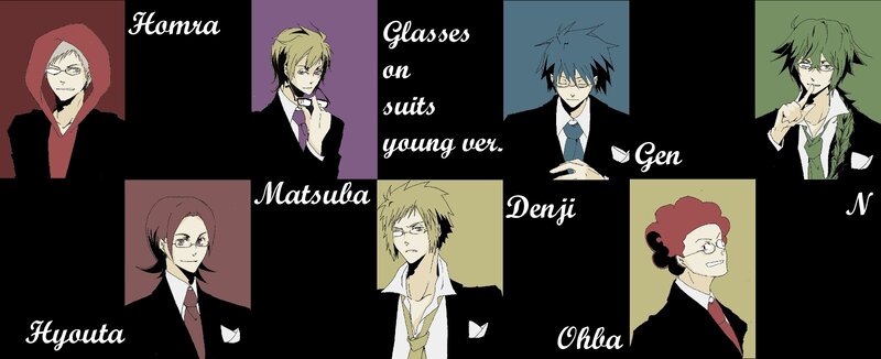 Anime Characters in Suits — Black, Serious