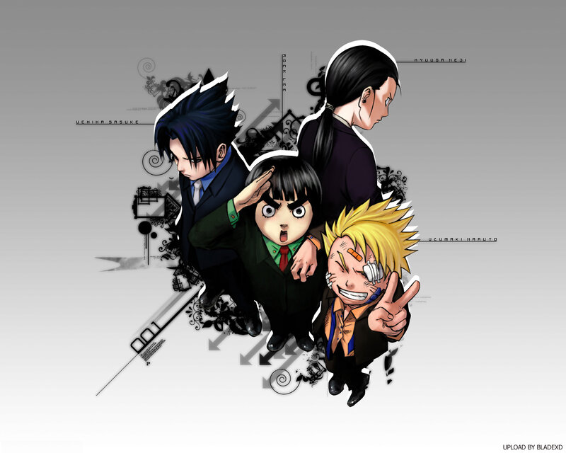 Anime Characters in Suits — Black