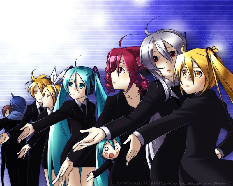 Anime Characters in Suits — Blue, Dramatic