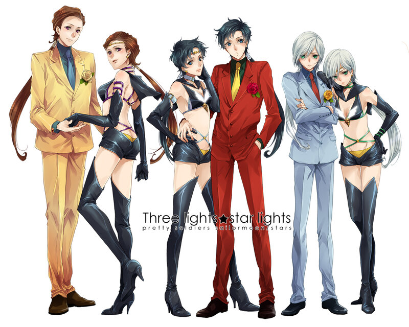 Anime Characters in Suits — Red, Dramatic