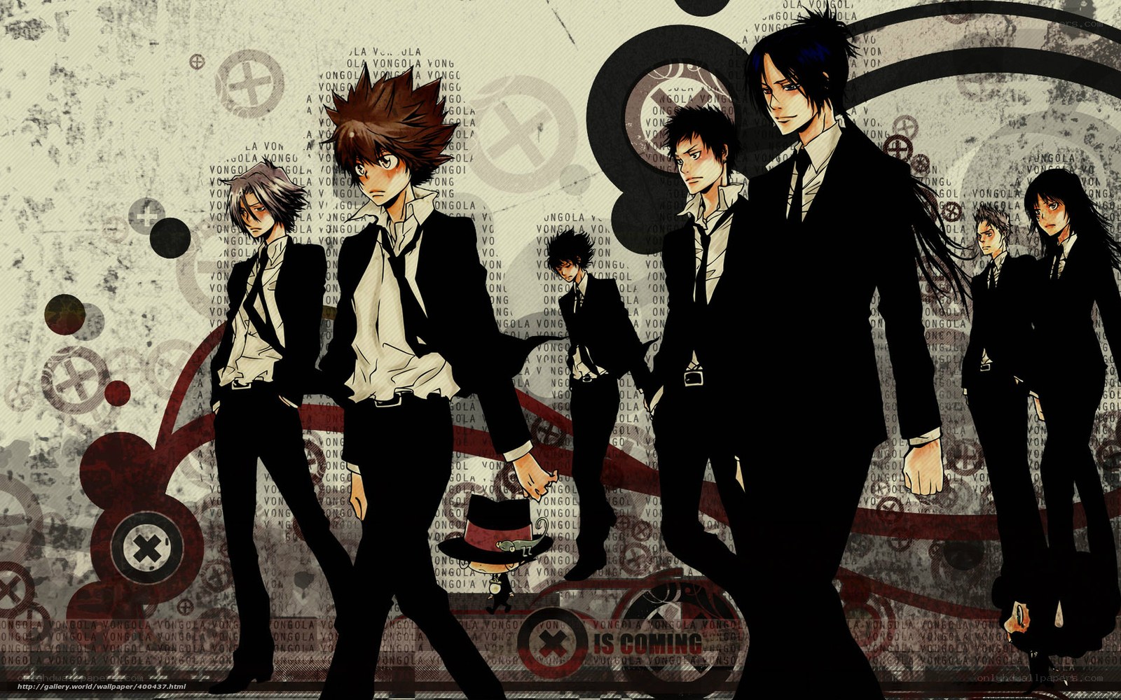 anime characters in suits