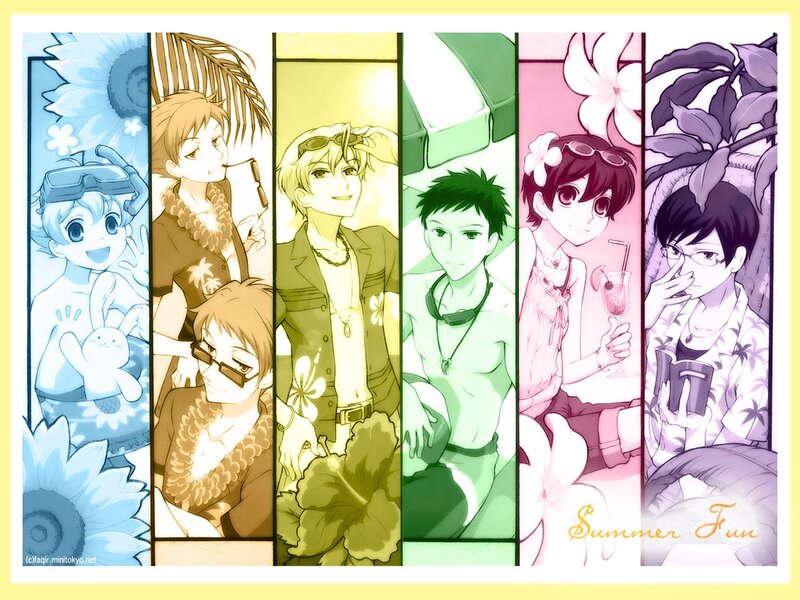 Anime Characters in Summer Scenes