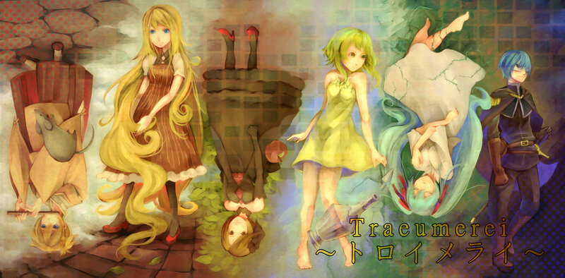 Anime Characters in Surreal Scene — Yellow