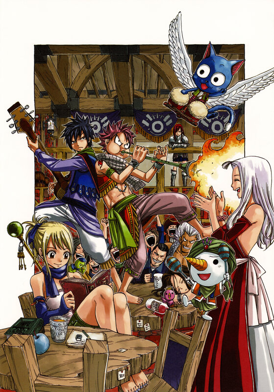 Anime Characters in Tavern — Blue