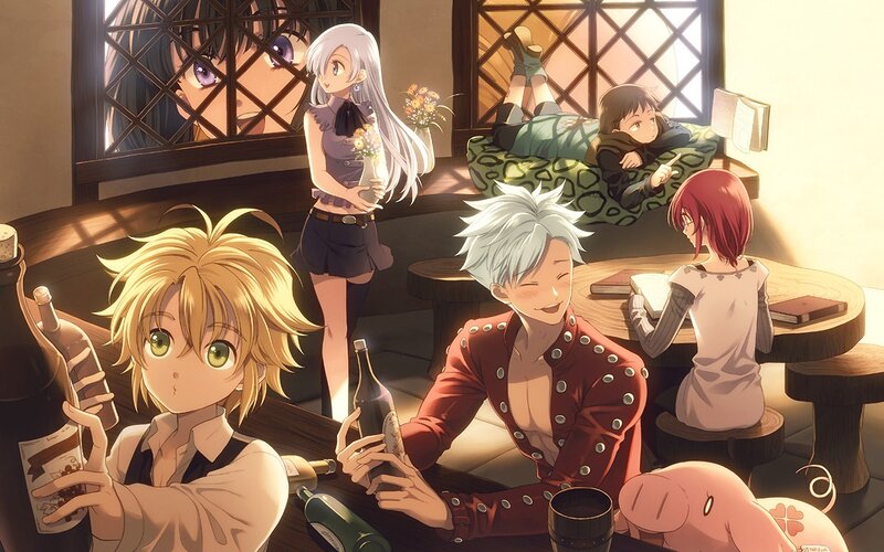 Anime Characters in Tavern — Brown