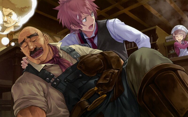 anime characters in tavern scene