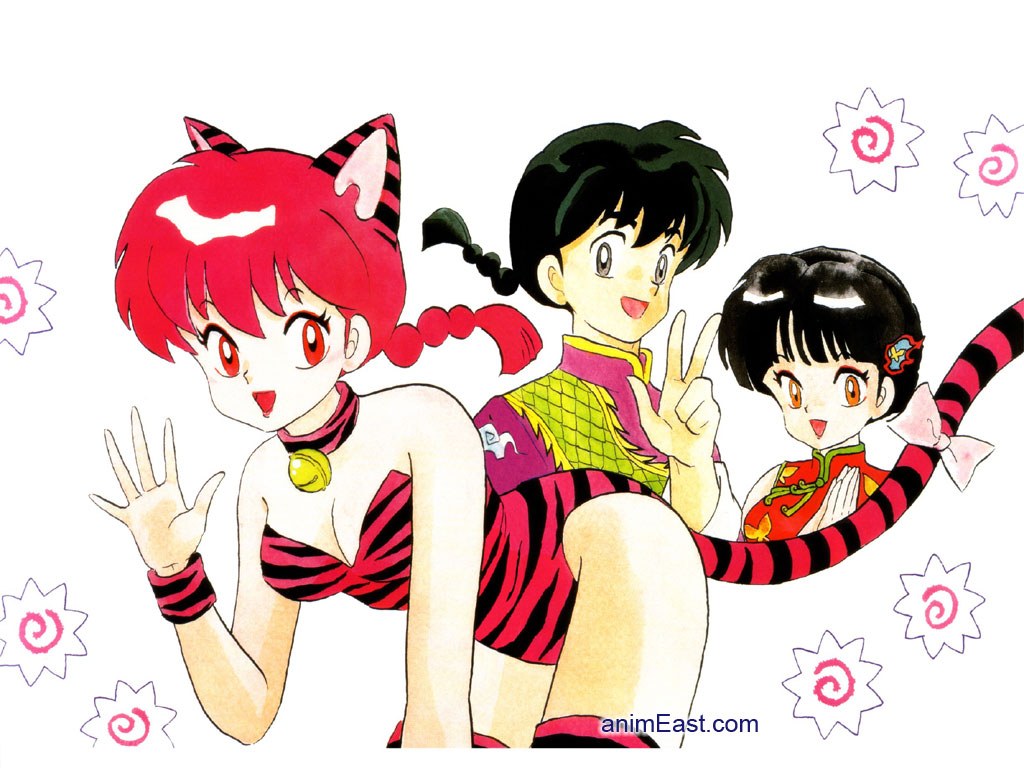 Anime characters in tiger costumes
