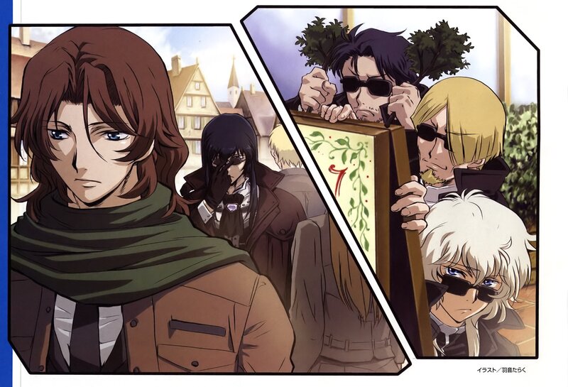 Anime Characters in Town — Brown, Dramatic
