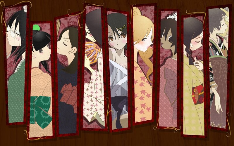 anime characters in traditional attire