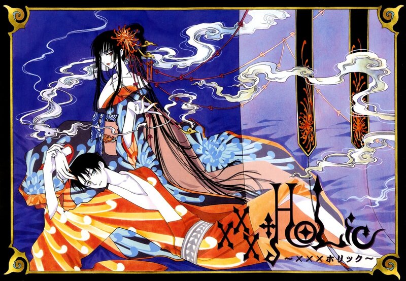 Anime characters in traditional attire