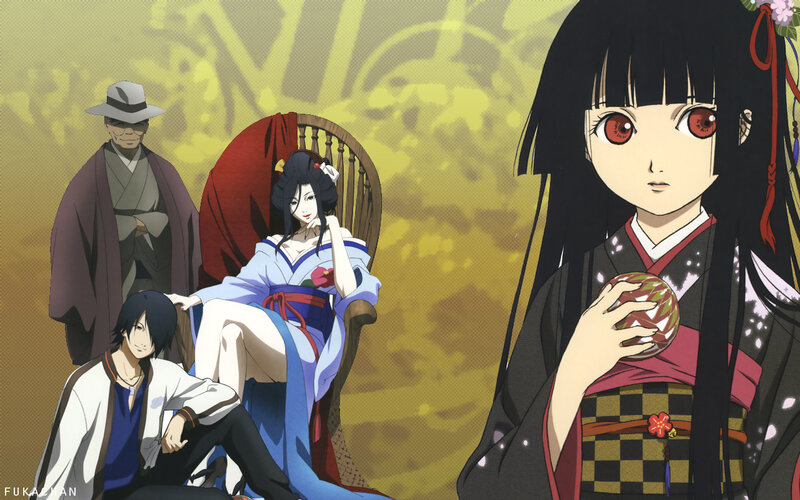 anime characters in traditional attire