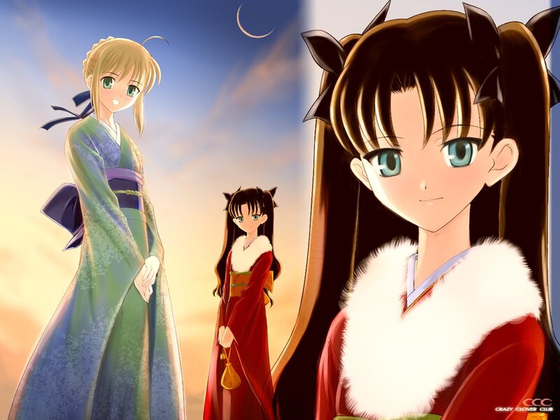 anime characters in traditional attire