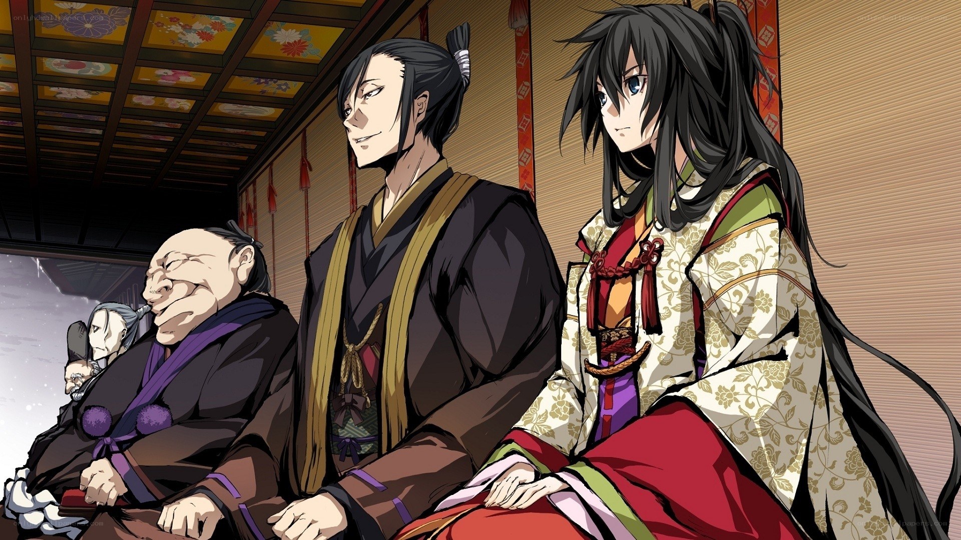 anime characters in traditional attire