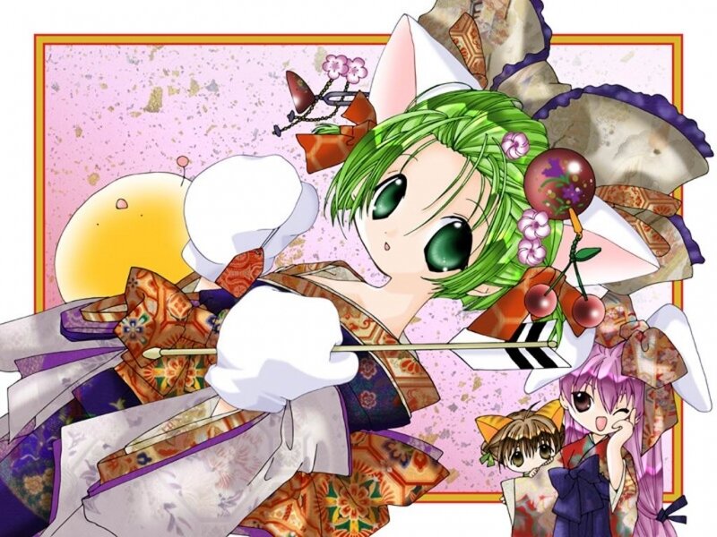 anime characters in traditional clothing