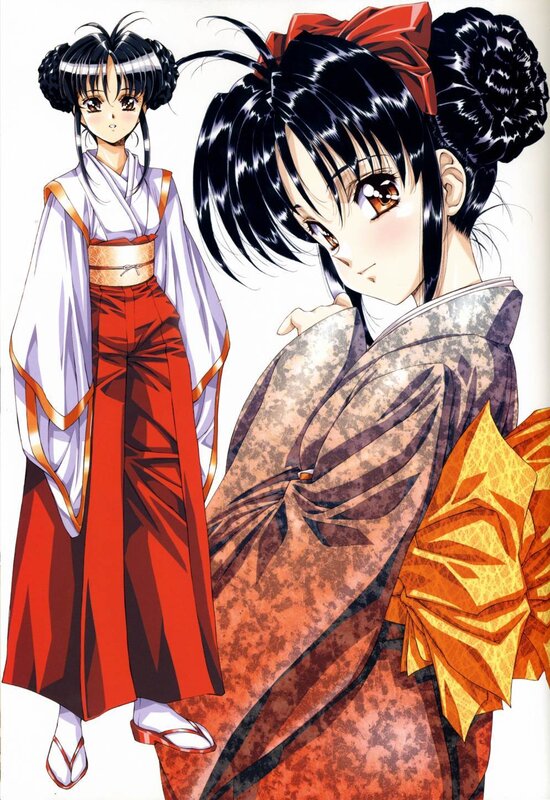 anime characters in traditional clothing